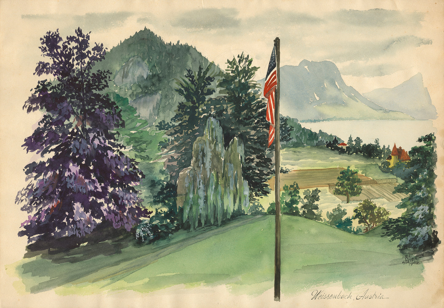 Morning Colors - Weissenbach, Austria, 1945
